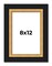 8x12 Embellished Picture Frame with UV-Resistant Acrylic & Acid Free Backing, Available in 3 Finishes - Black, Brown, Gold